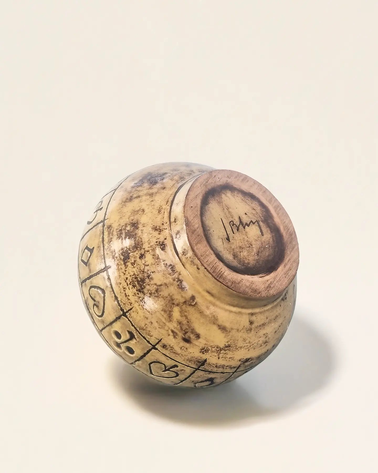 Jacques Biny vase en céramique à décor ciselé