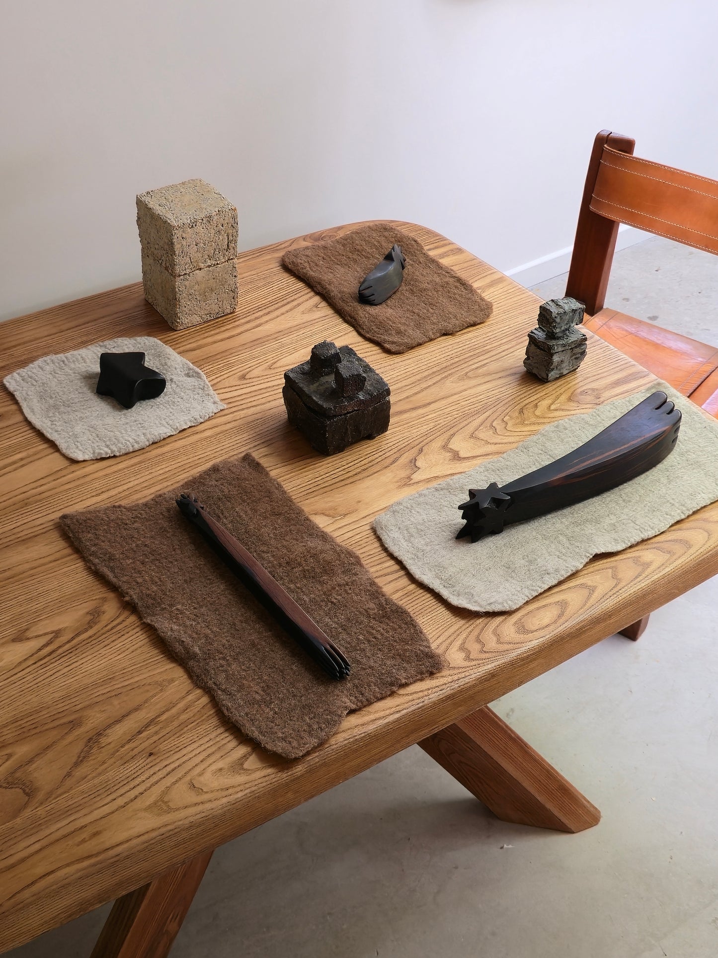 Sculpture en ébene, fossile d’etoile numéro 4