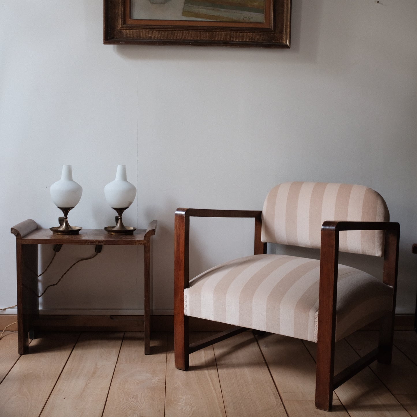 Paire de fauteuils Italiens en bois années 50