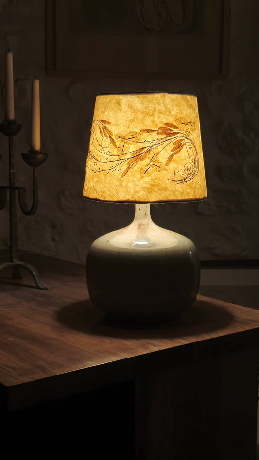 Lampe en grès pyrite