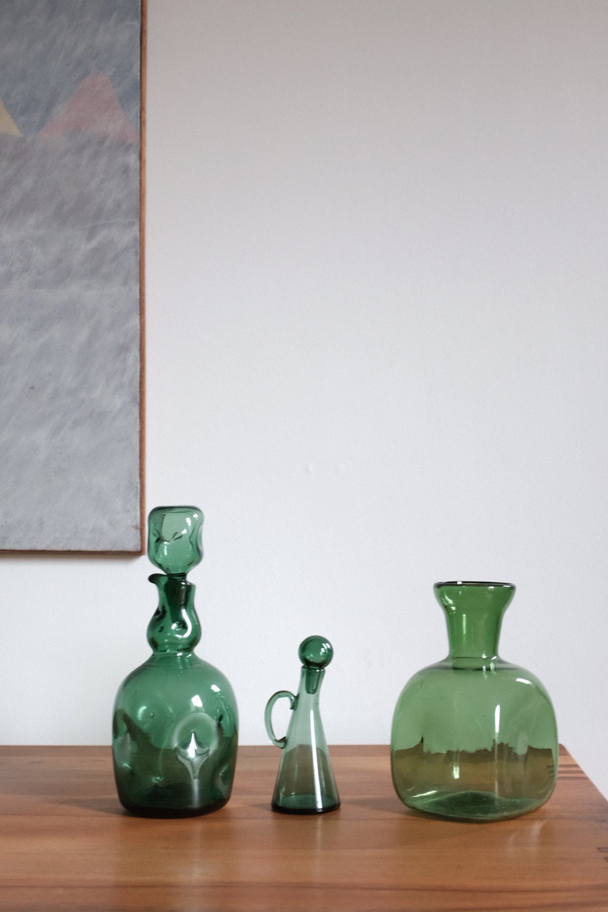 Carafes en verre soufflé