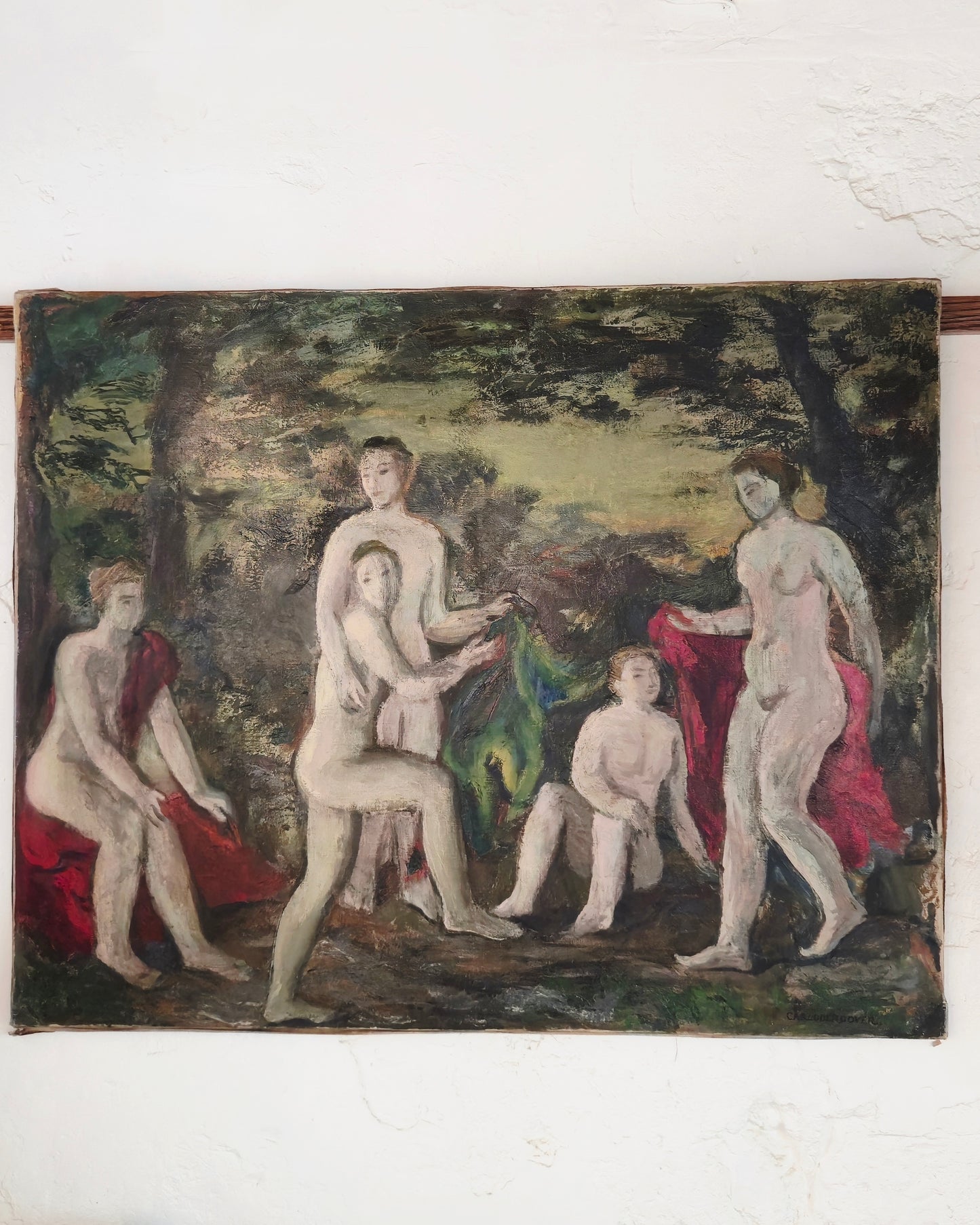 Les Baigneuses, huile sur toile