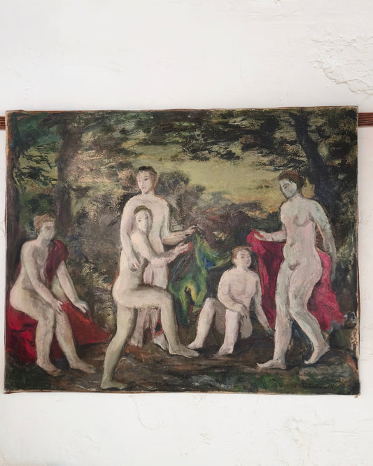 Les Baigneuses, huile sur toile