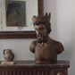 Carved wooden bust, King Samomon, High Period
