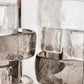 Paire de lampes en métal et verre de Murano