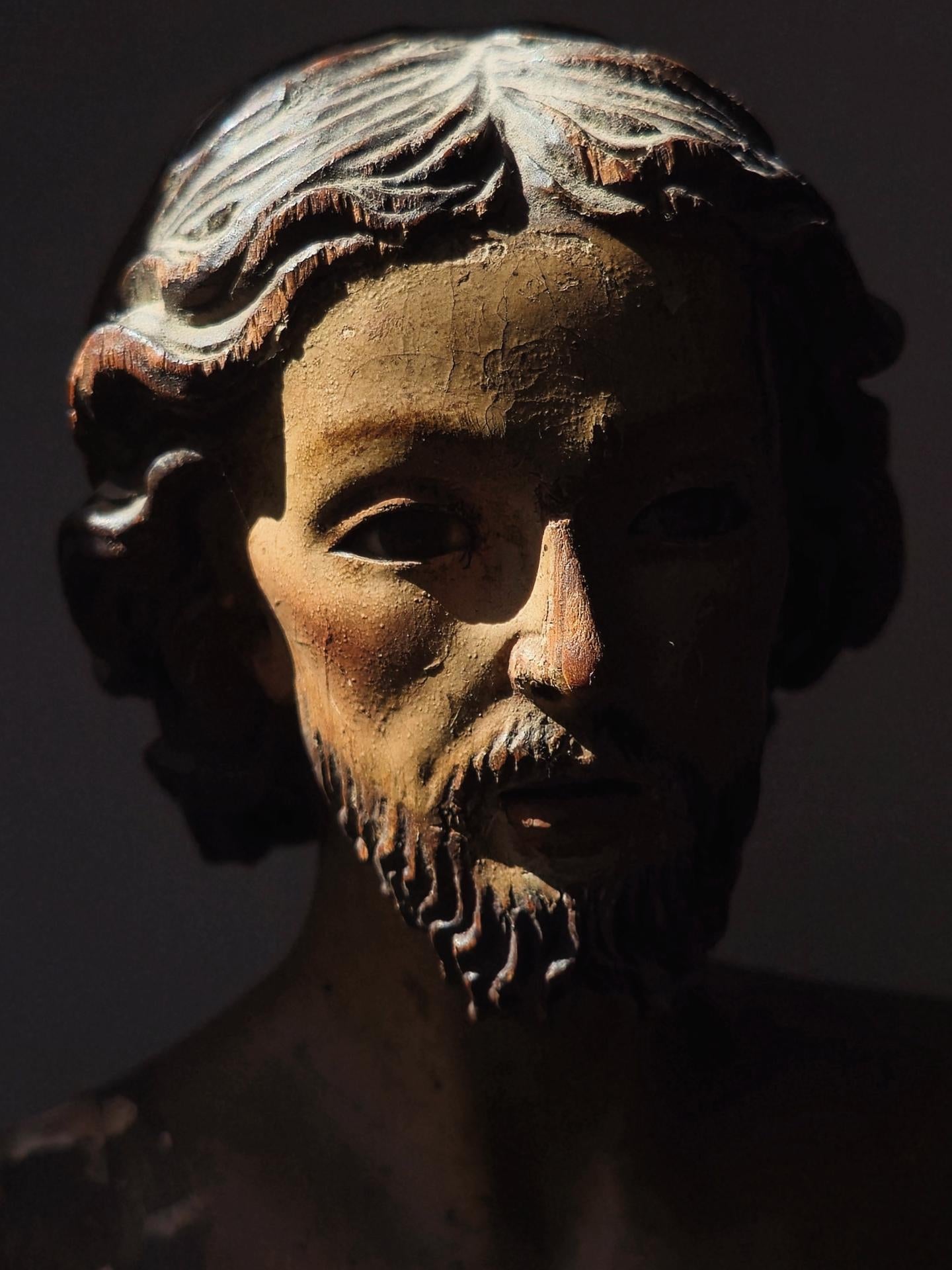 Mannequin de procession en bois polychrome, XVIIIe siècle