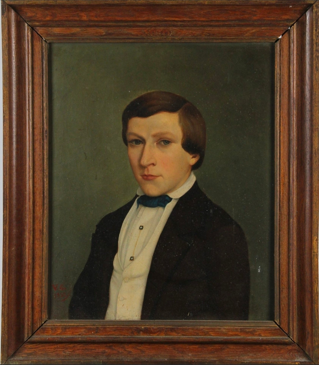 Oil on canvas, portrait of a young man