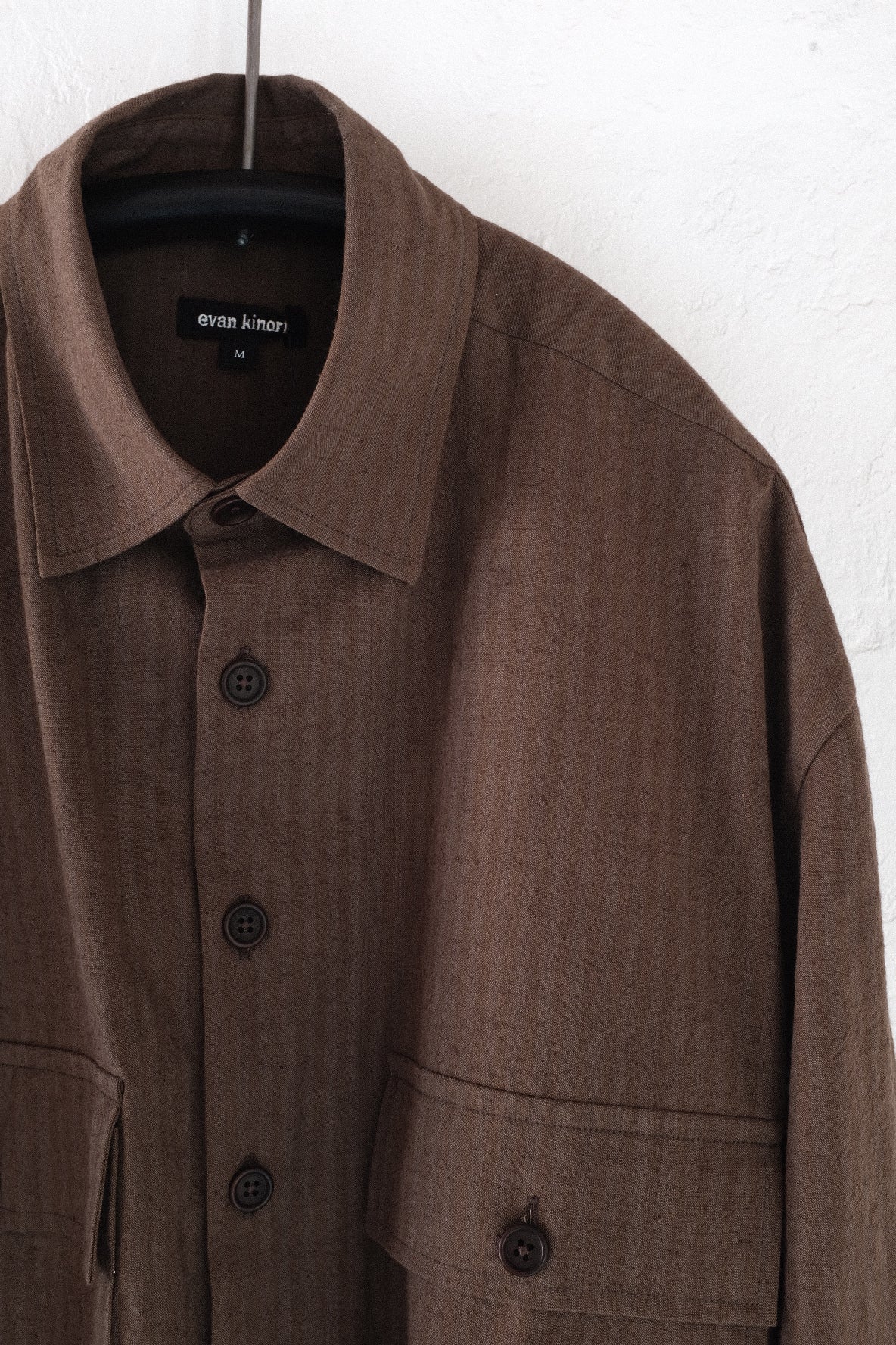 Big Shirt, rayures chanvre et coton – Evan Kinori
