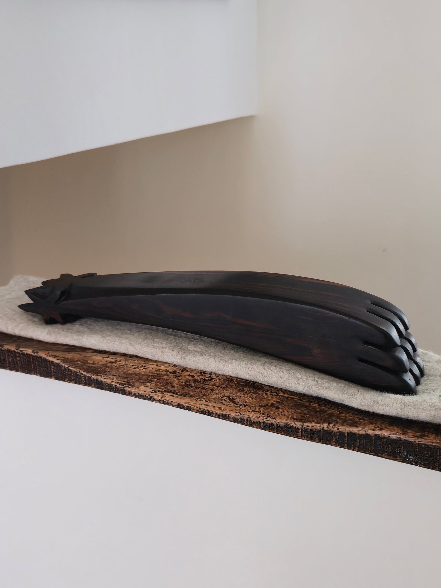 Sculpture en ébene, fossile d’etoile numéro 4