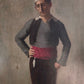 Huile sur toile, Étude Naturaliste d'un Danseur, circa 1890