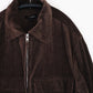 Zip Jacket, velours côtelé teint à l'encre sumi – Evan Kinori