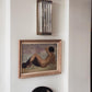 Applique art déco en cuivre et verre, France 1930