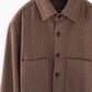 Two Pocket Shirt, laine et coton pied-de-poule brun – Evan Kinori