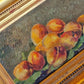 Nature morte aux pêches Huile sur panneau Signé et daté 1912